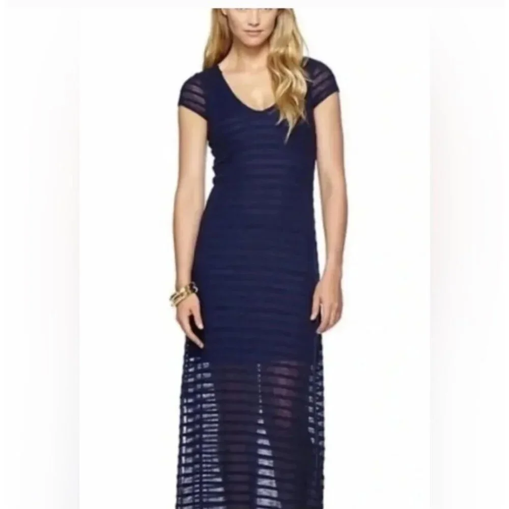 lilly pulitzer striped maxi dress Lilly Pulitzer | Dresses | Lilly Pulitzer Ramsay Pier Striped Knit Maxi  Dress S Navy Preppy Side Slit Sheer